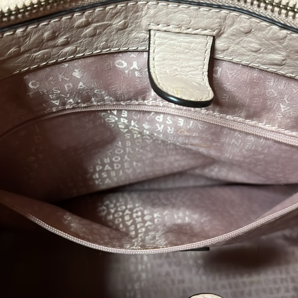 KATE SPADE OSTRICH EMBOSSED BALLET PINK CROSSBODY BAG - Picture 8 of 14